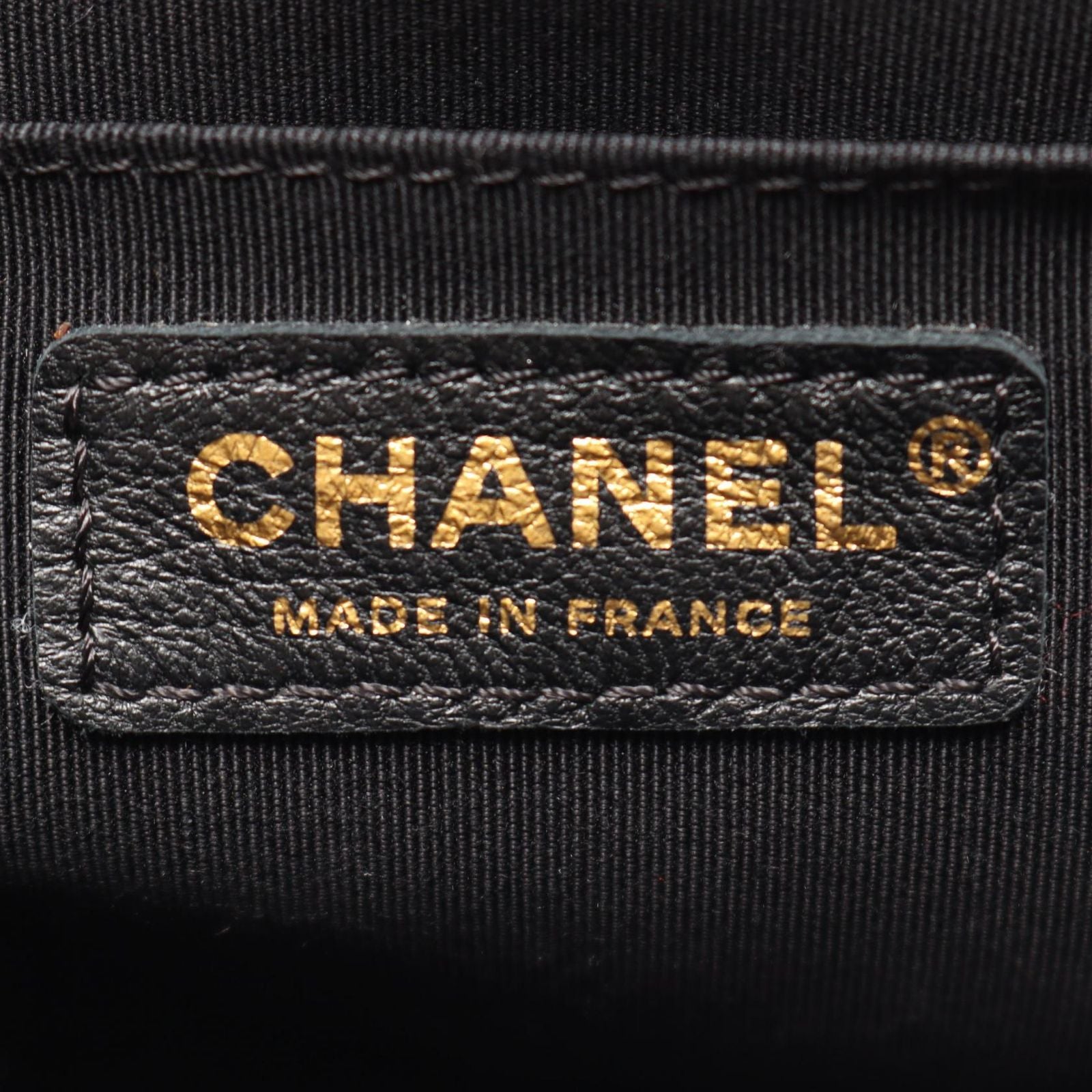 Chanel Shoulder Bag Boy Black Lambskin Boy Chain
