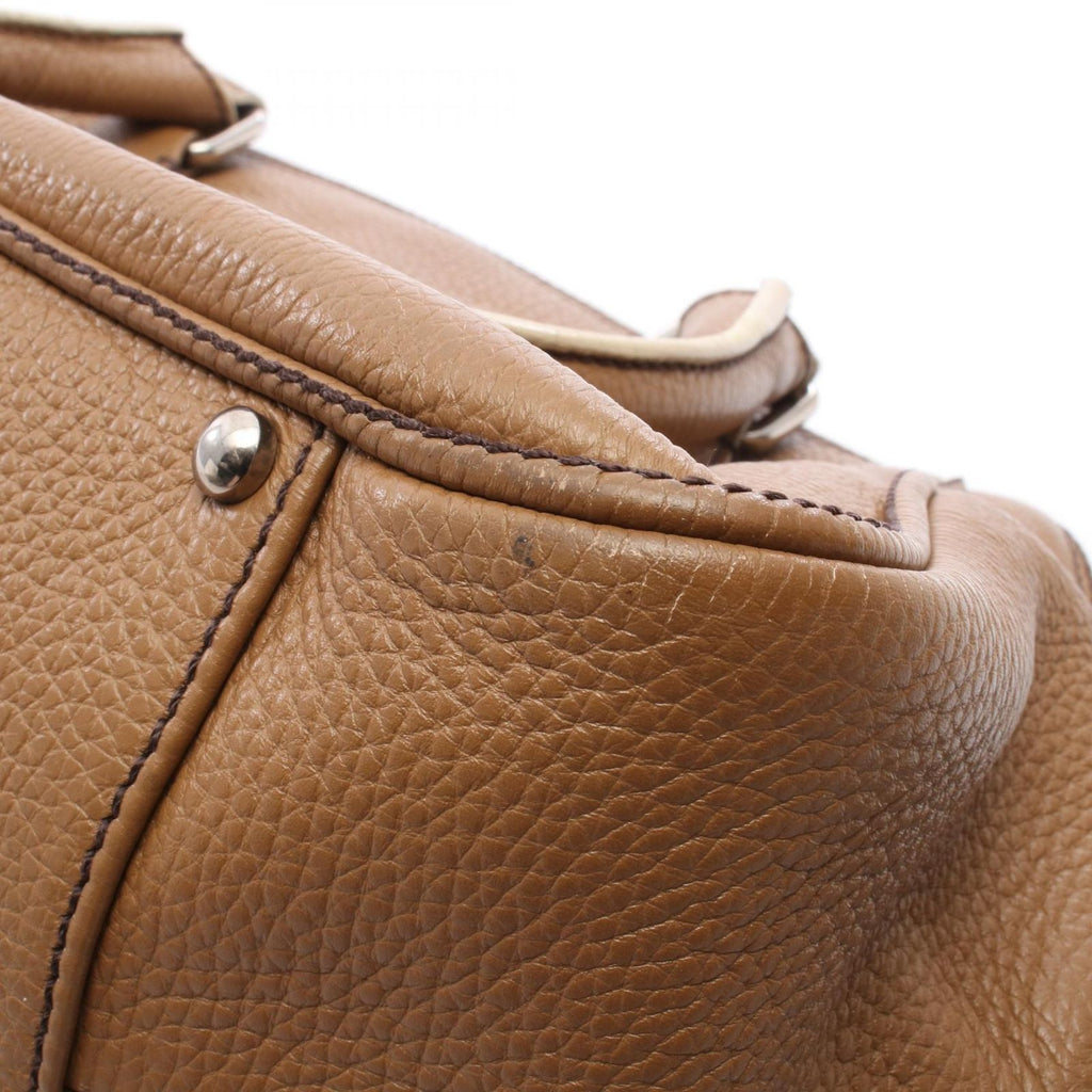 Chanel Tote Logo Fringe Beige Leather Handbag — view 9
