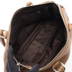 Chanel Tote Logo Fringe Beige Leather Handbag — view 3