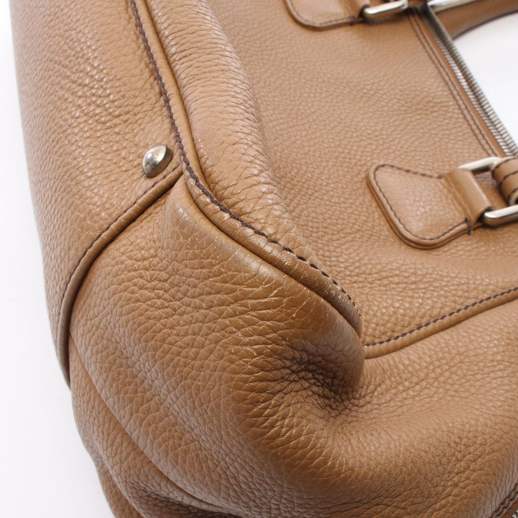 Chanel Tote Logo Fringe Beige Leather Handbag — view 7