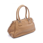 Chanel Tote Logo Fringe Beige Leather Handbag — view 2