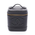 Chanel Handbag CC Logo Black Caviar Leather