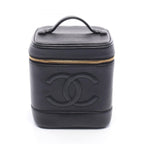 Chanel Handbag CC Logo Black Caviar Leather