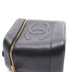 Chanel Handbag CC Logo Black Caviar Leather — view 6