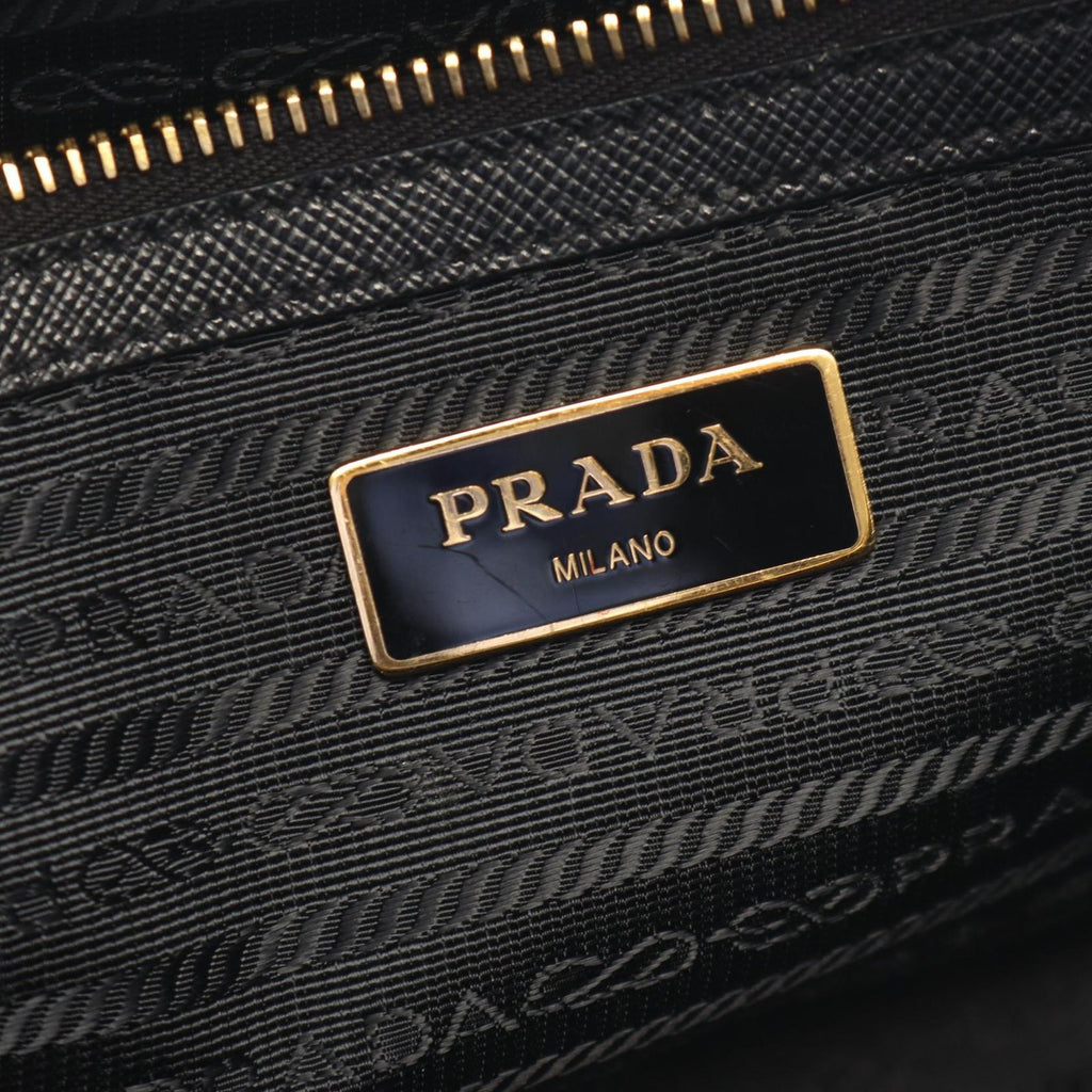 Prada Handbag Tessuto Saffiano 2-Way Black Nylon Leather — view 4