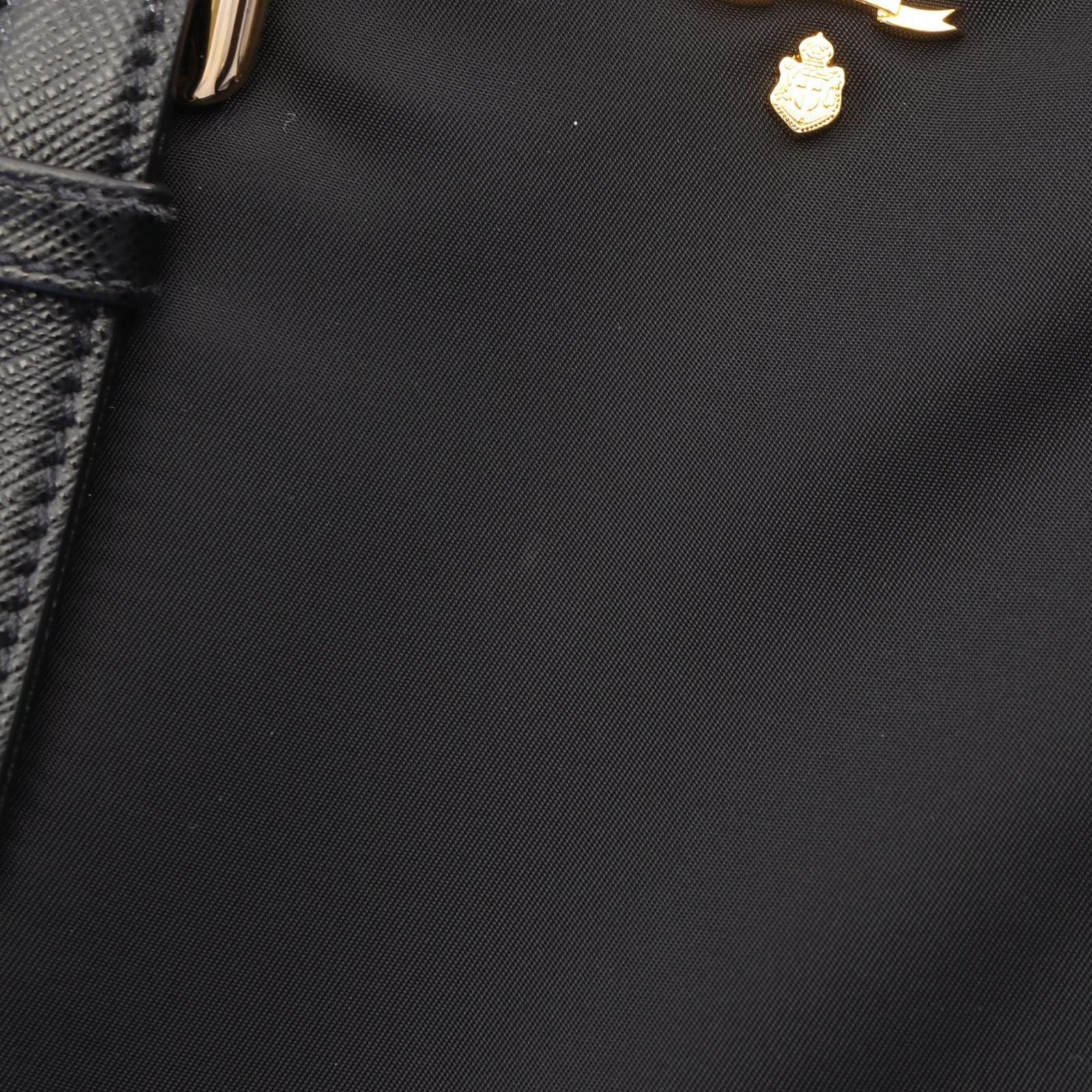Prada Handbag Tessuto Saffiano 2-Way Black Nylon Leather — view 9