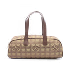 Chanel New Travel Line Khaki Leather Boston