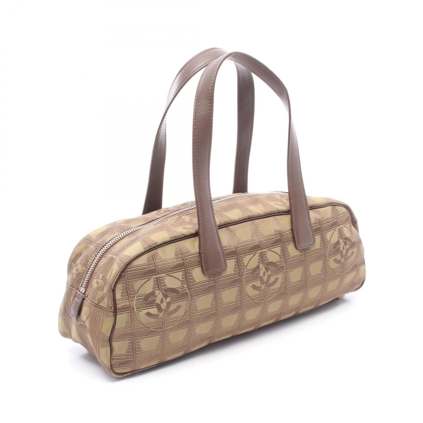 Chanel New Travel Line Khaki Leather Boston — view 2