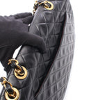 Chanel Shoulder Bag Maxi Quilted 34 Black Lambskin Chain — view 6
