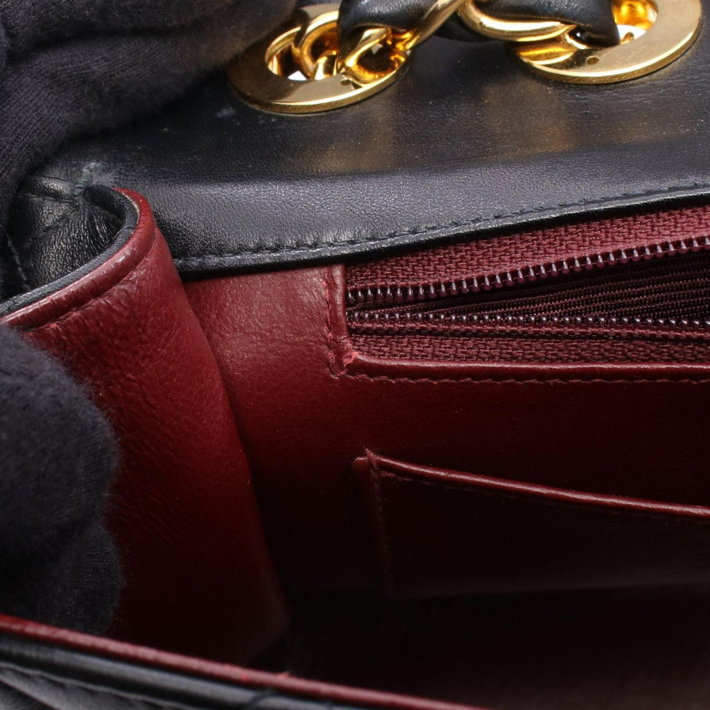 Chanel Shoulder Bag Maxi Quilted 34 Black Lambskin Chain — view 8