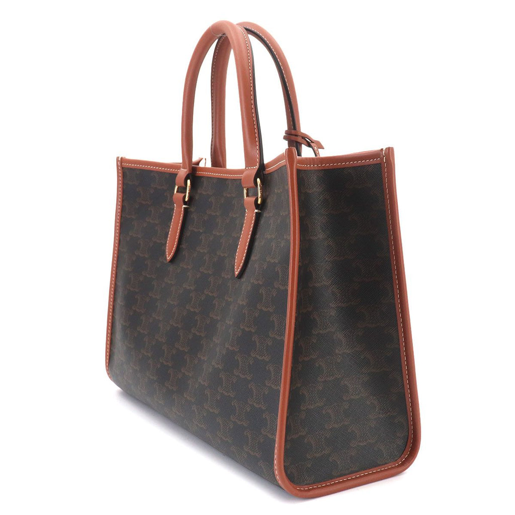 Celine Triomphe Mini Horizontal Cover 2-Way Tote Shoulder Bag Leather Black — view 3
