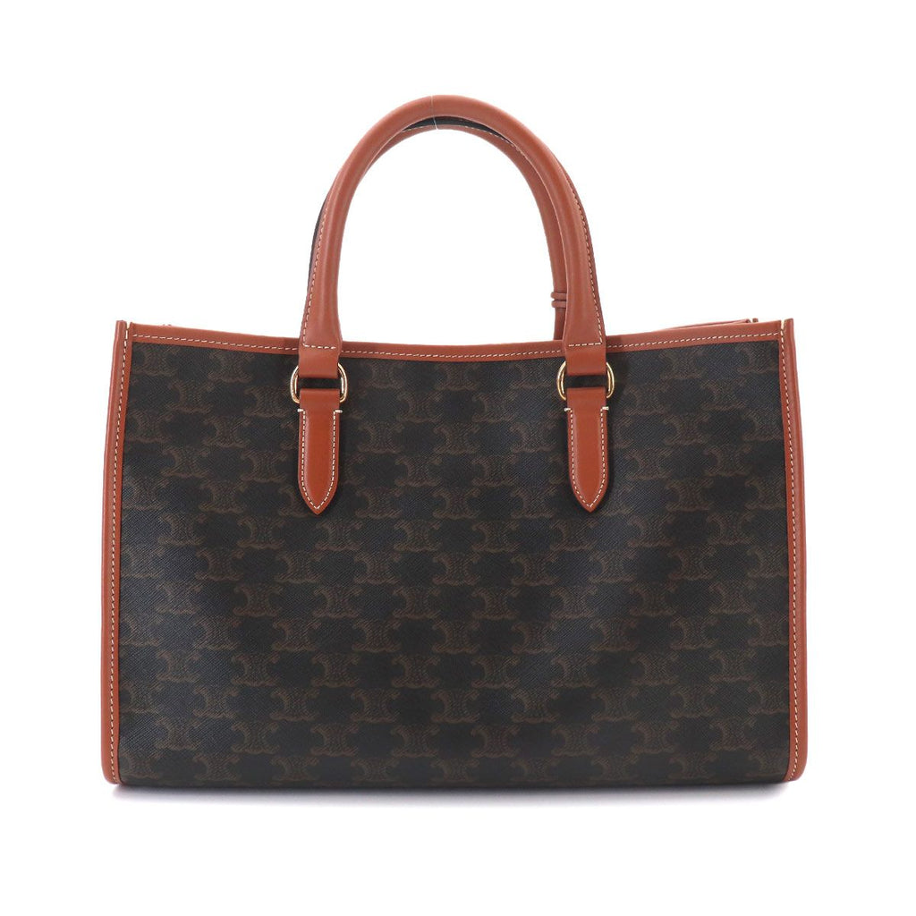 Celine Triomphe Mini Horizontal Cover 2-Way Tote Shoulder Bag Leather Black — view 2