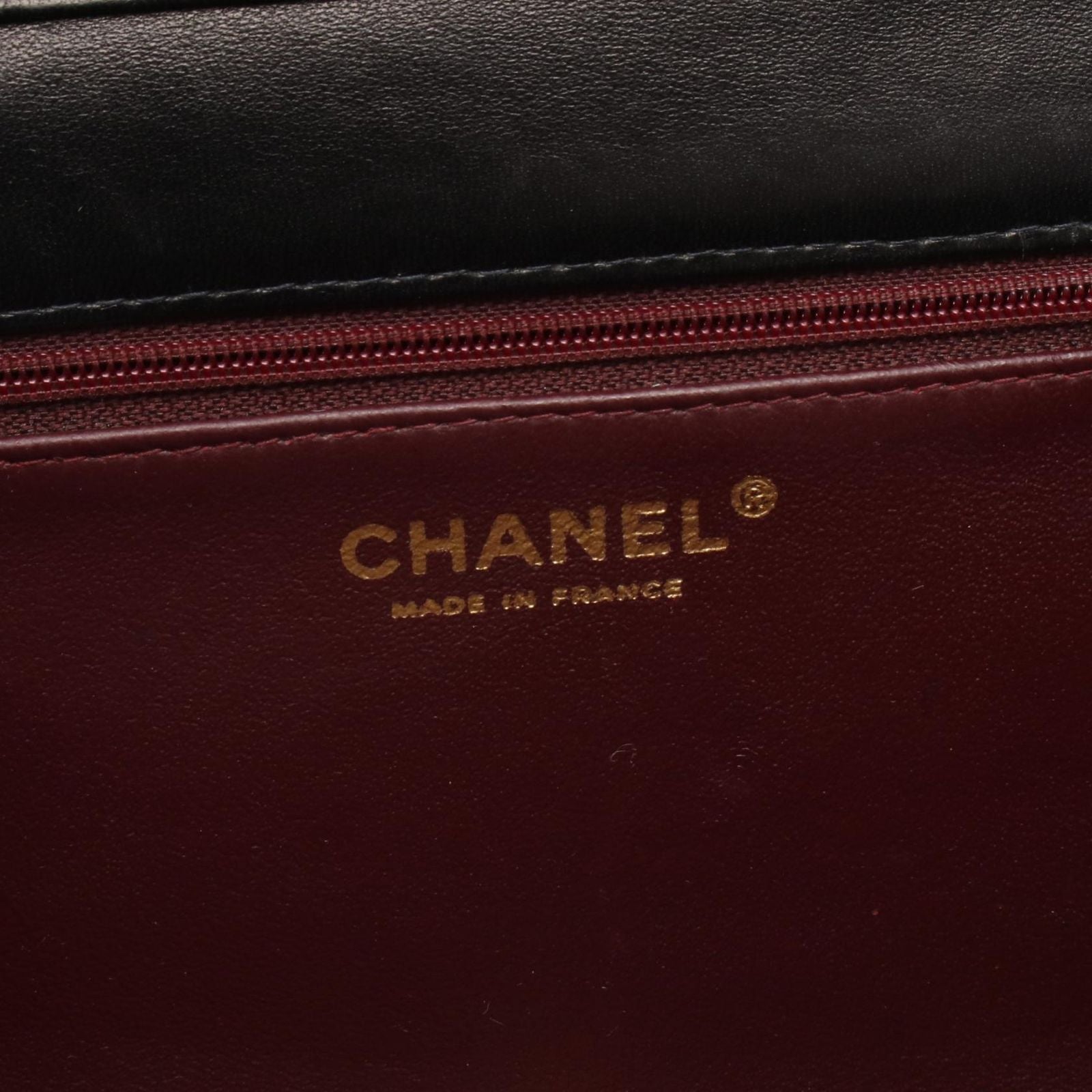 Chanel Shoulder Bag Full Flap Quilted Black Lambskin Chain