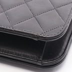 Chanel Shoulder Bag Full Flap Quilted Black Lambskin Chain