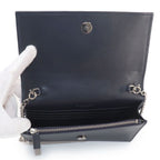 Saint Laurent Kate Chain Wallet Bifold Leather Navy Shoulder — view 6