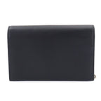 Saint Laurent Kate Chain Wallet Bifold Leather Navy Shoulder — view 2