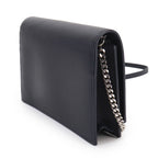 Saint Laurent Kate Chain Wallet Bifold Leather Navy Shoulder — view 3