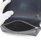 Saint Laurent Kate Chain Wallet Bifold Leather Navy Shoulder — view 7