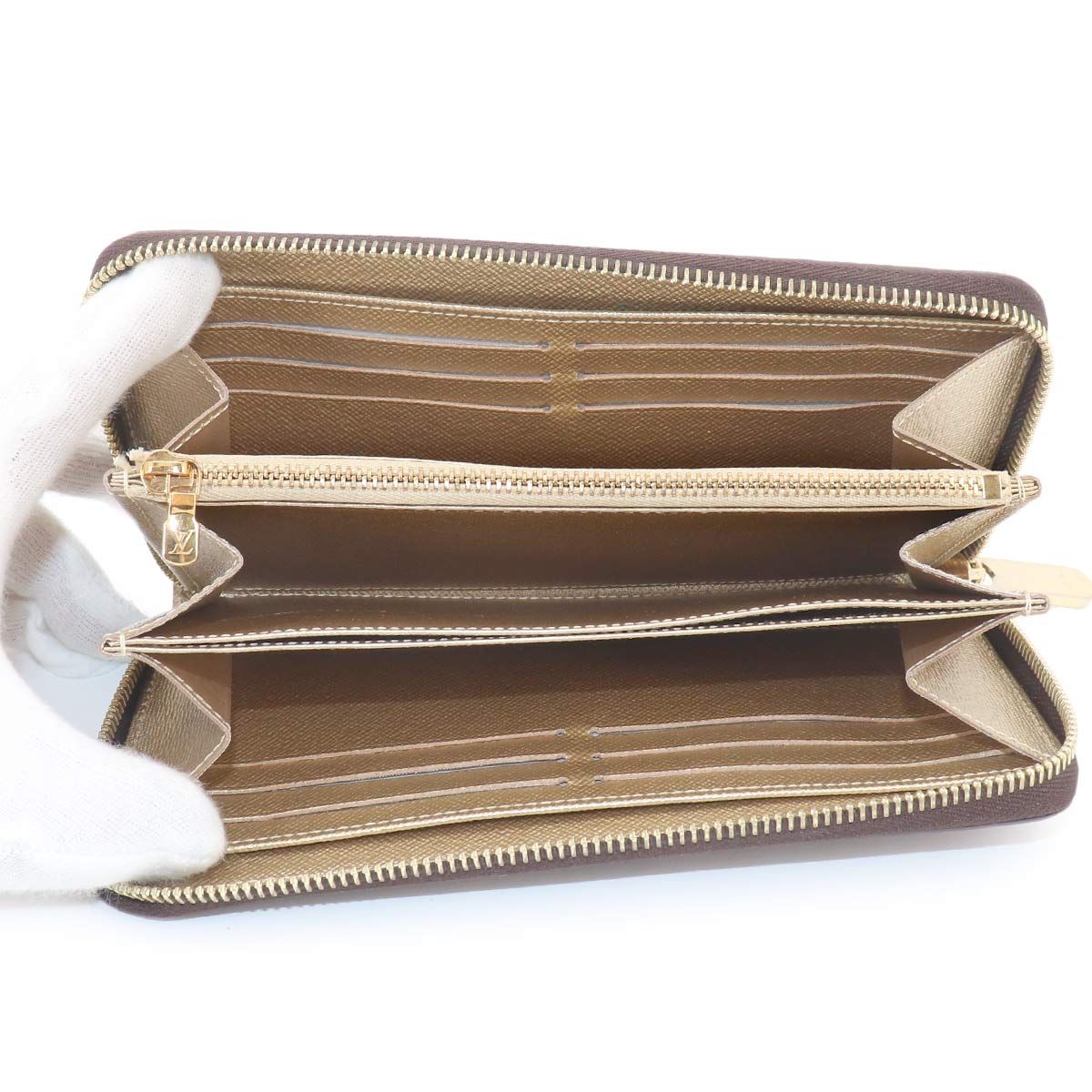 Louis Vuitton Monogram Zippy Wallet Zip Around Iced Gold — view 6