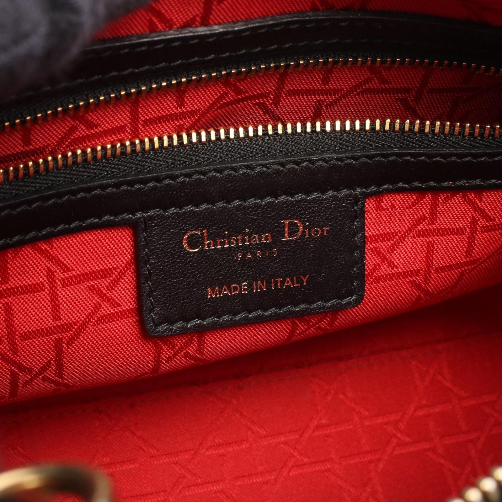Dior Handbag Lady Dior 2-Way Black Lambskin Lady Dior Cannage Tote — view 4