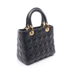 Dior Handbag Lady Dior 2-Way Black Lambskin Lady Dior Cannage Tote — view 2