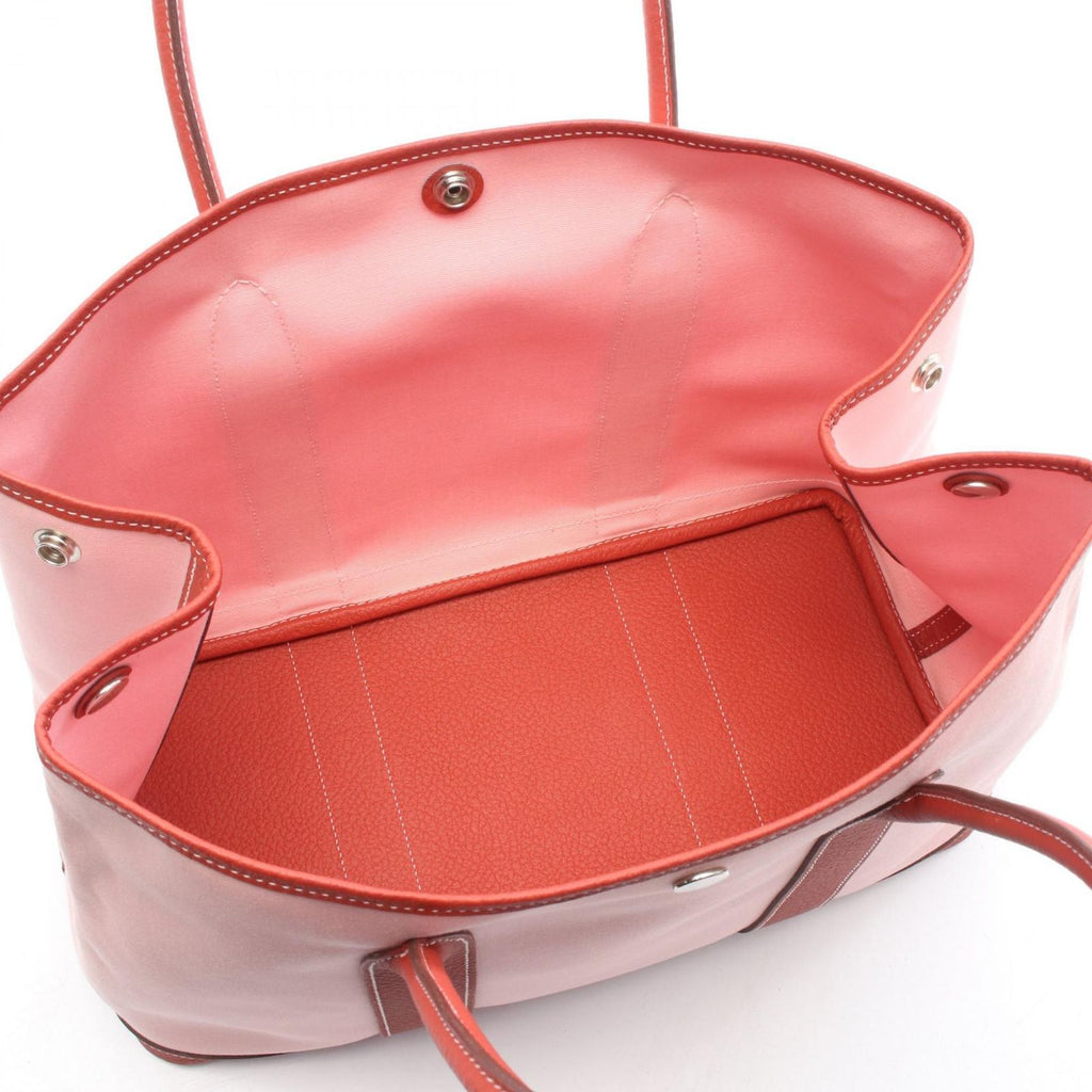 Hermes Tote Garden Party PM Rose Sakura Rouge Ducese Canvas — view 3