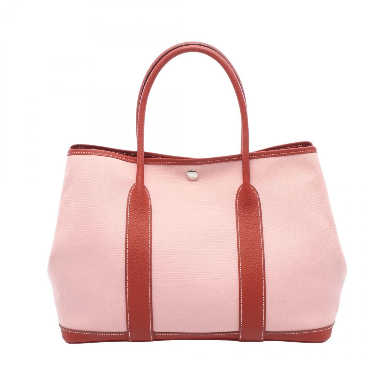 Hermes Tote Garden Party PM Rose Sakura Rouge Ducese Canvas