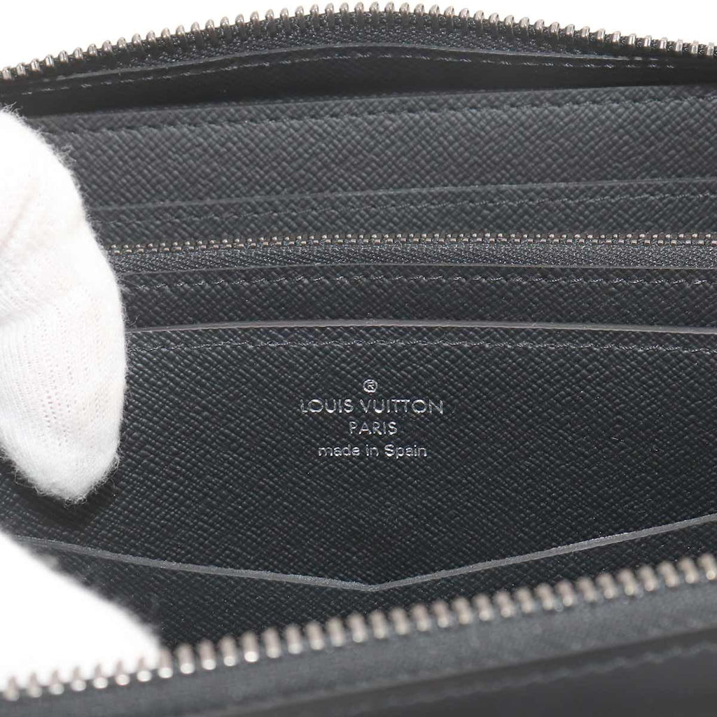 Louis Vuitton Monogram Eclipse Zippy XL Zip Around Wallet Black — view 9