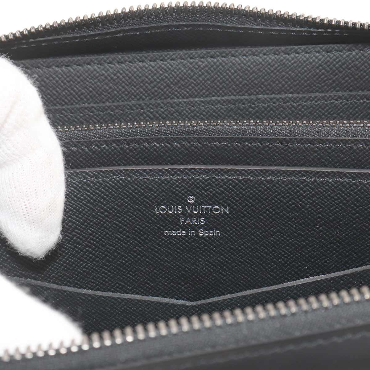 Louis Vuitton Monogram Eclipse Zippy XL Zip Around Wallet Black — view 9