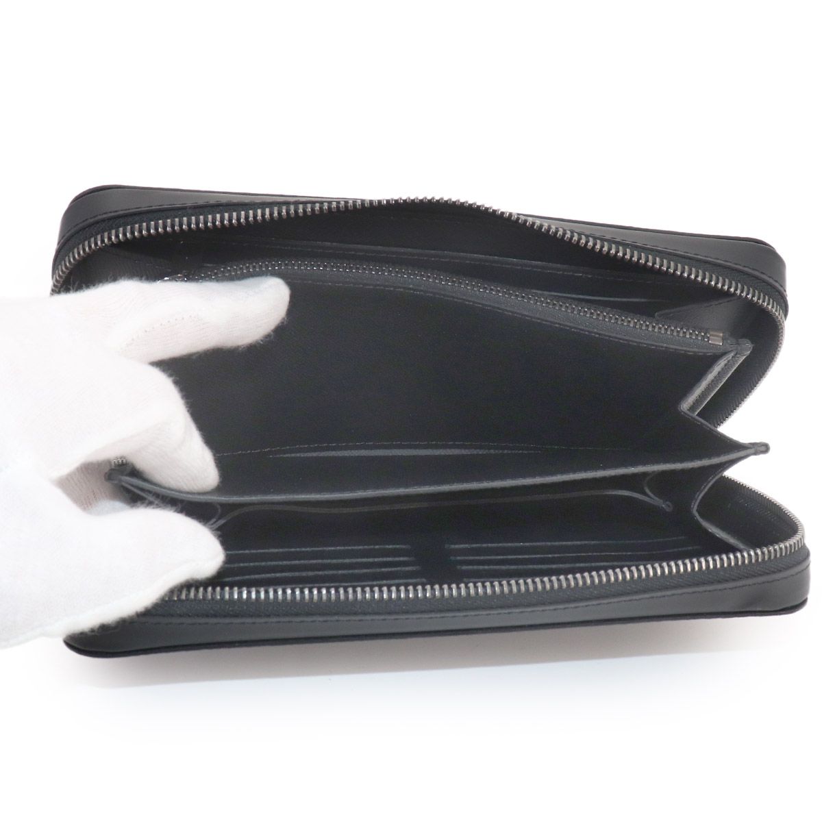 Louis Vuitton Monogram Eclipse Zippy XL Zip Around Wallet Black — view 7