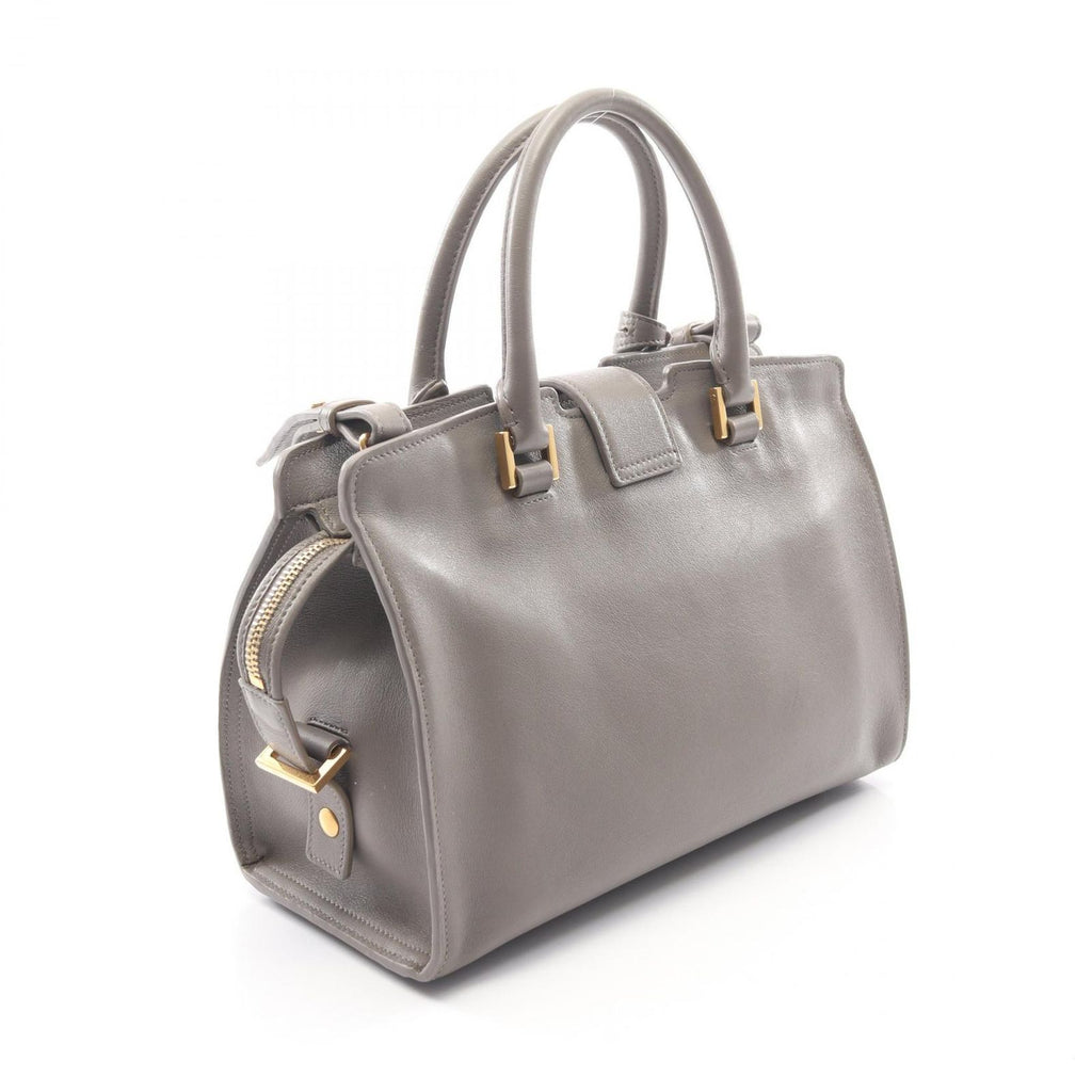 Saint Laurent Paris Handbag Baby Cabas Monogram 2-Way Gray Leather Downtown — view 2