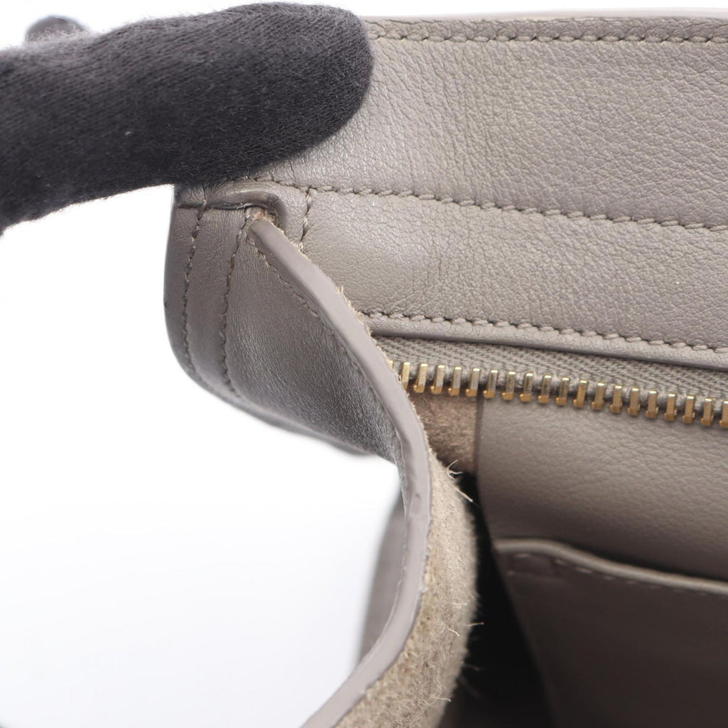 Saint Laurent Paris Handbag Baby Cabas Monogram 2-Way Gray Leather Downtown — view 5