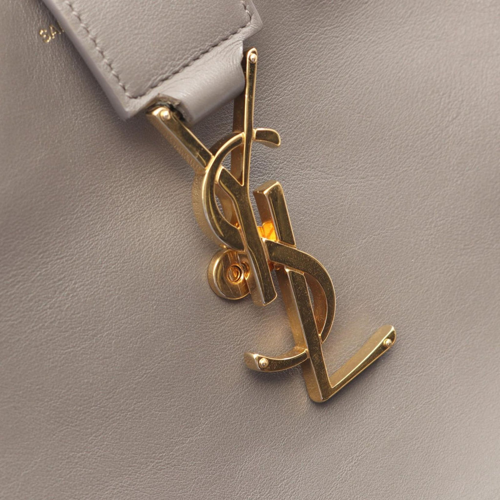 Saint Laurent Paris Handbag Baby Cabas Monogram 2-Way Gray Leather Downtown — view 8