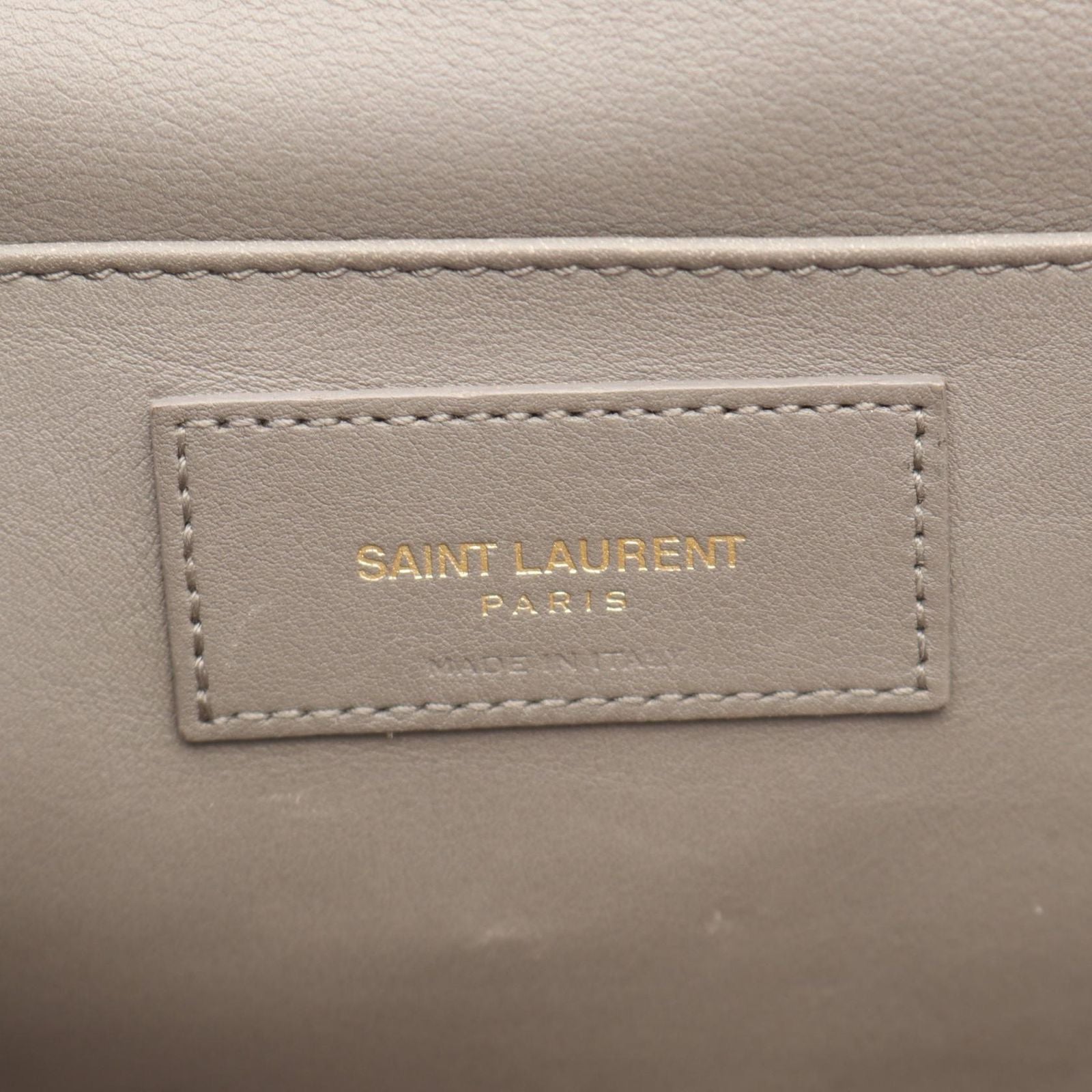 Saint Laurent Paris Handbag Baby Cabas Monogram 2-Way Gray Leather Downtown — view 4