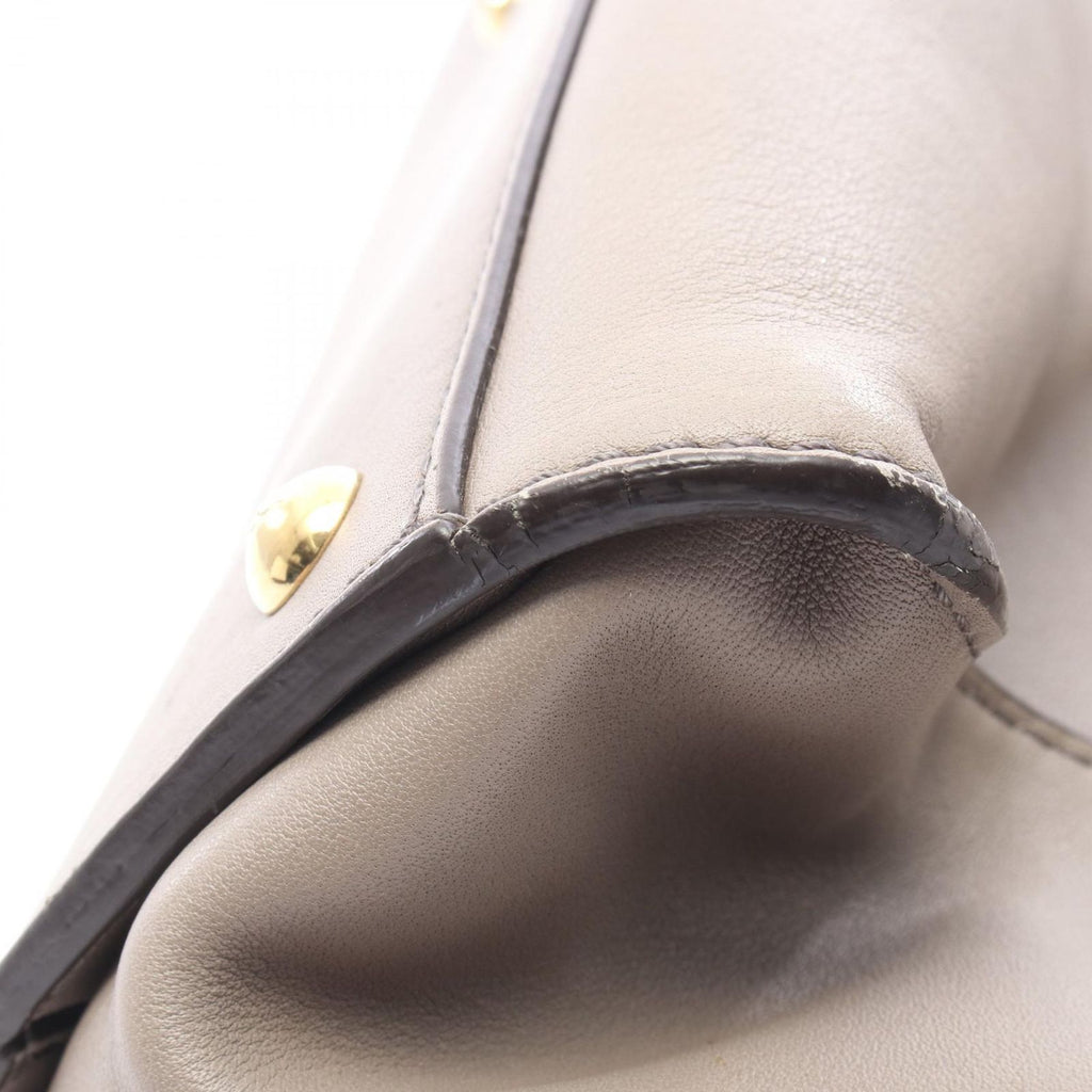 Fendi Handbag Peekaboo Large Gray Leather — view 9