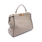 Fendi Handbag Peekaboo Large Gray Leather — view 2