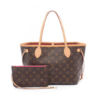 Louis Vuitton Tote Neverfull PM Pivoine Canvas Leather