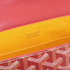 Goyard Saigon Mini 2-Way Bag Leather Wood Red Herringbone — view 8