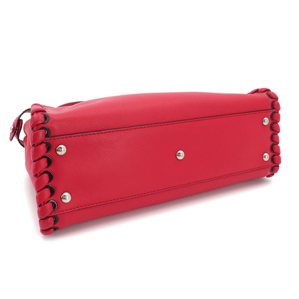Fendi Peekaboo Shoulder Bag Leather Red Selleria — view 5