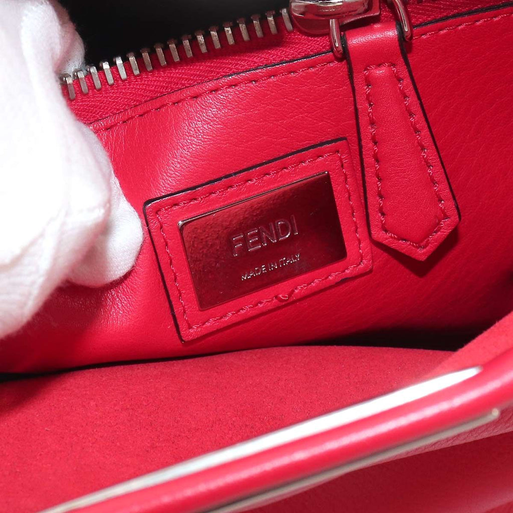 Fendi Peekaboo Shoulder Bag Leather Red Selleria — view 8