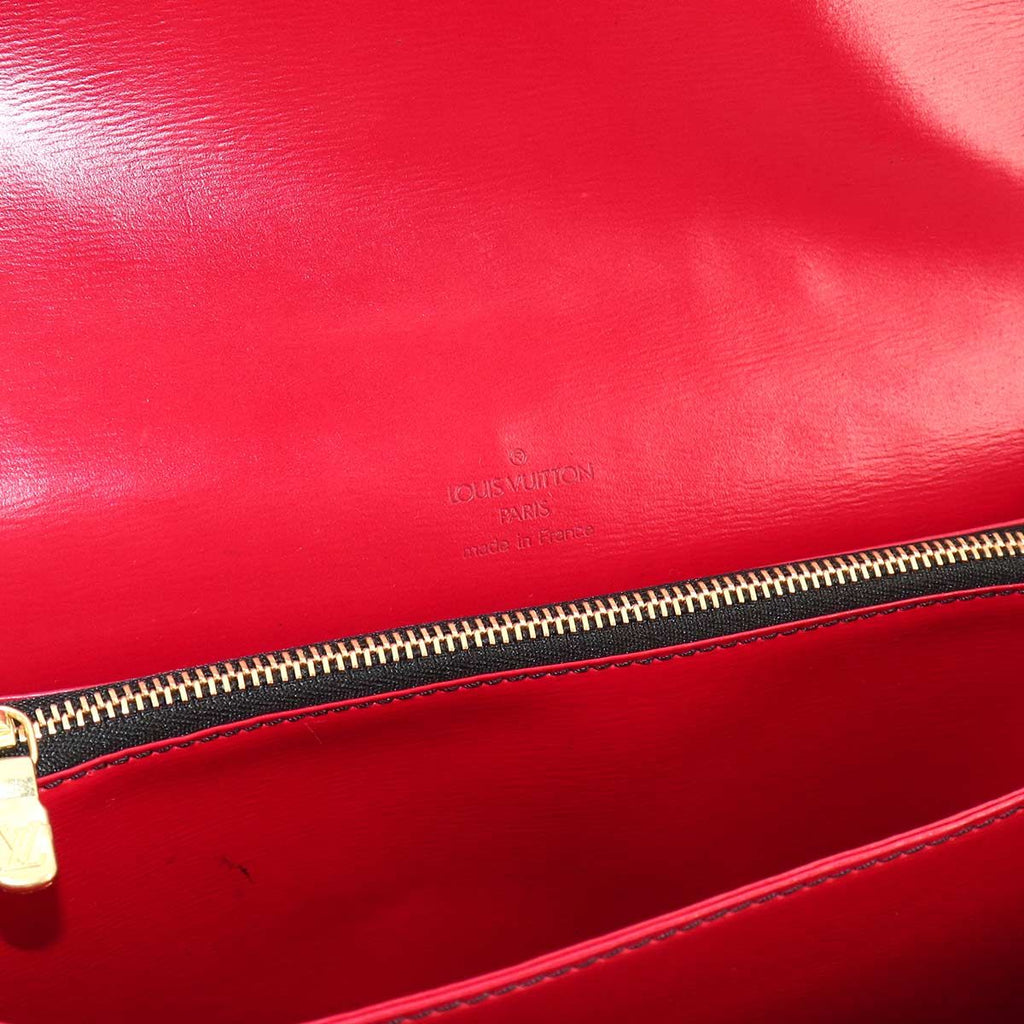 Louis Vuitton Epi Run Shoulder Bag Leather Black Red Gold — view 8