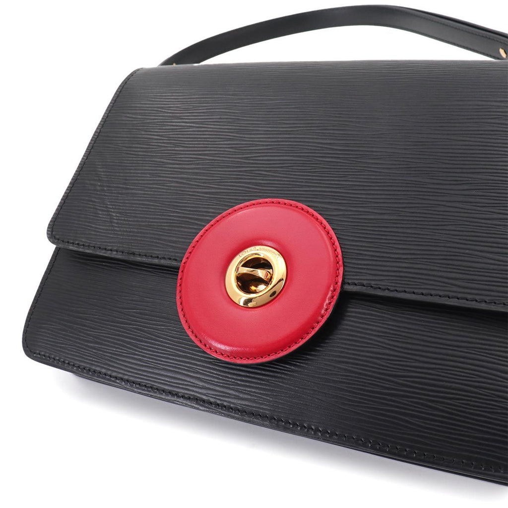 Louis Vuitton Epi Run Shoulder Bag Leather Black Red Gold — view 9