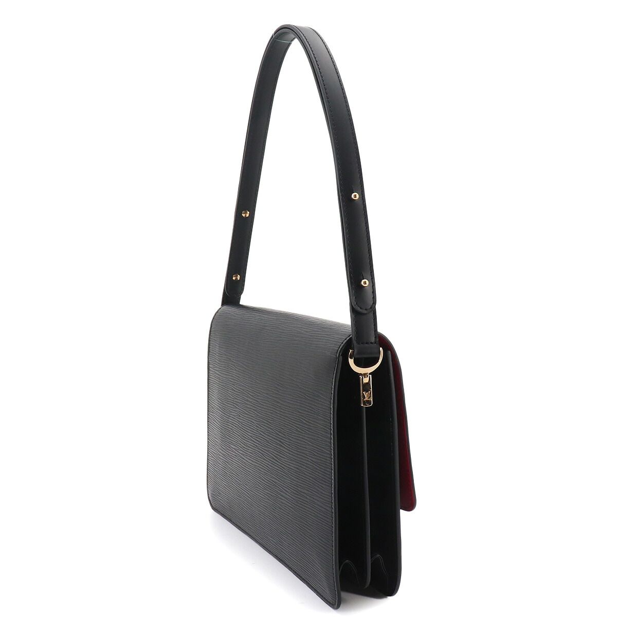 Louis Vuitton Epi Run Shoulder Bag Leather Black Red Gold — view 3