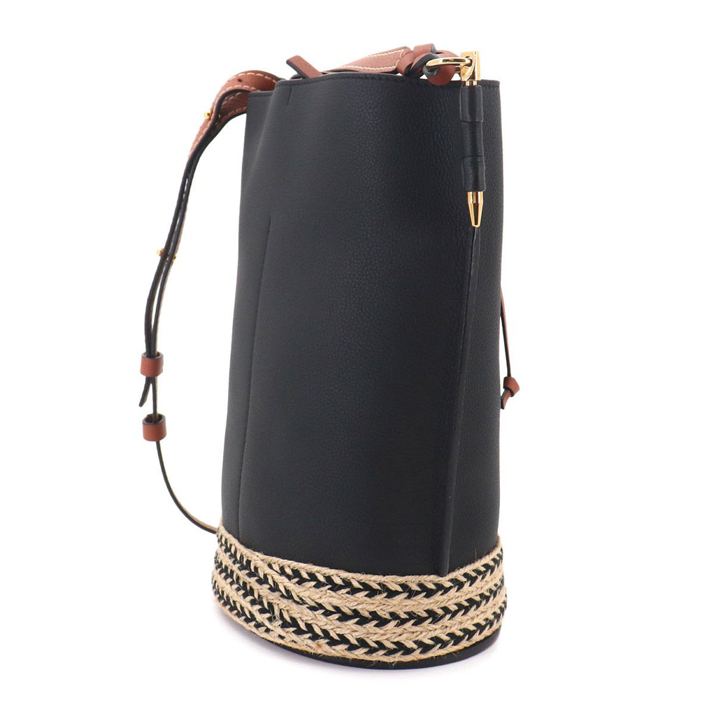 Loewe Gate Bucket Shoulder Bag Leather Black Brown — view 4