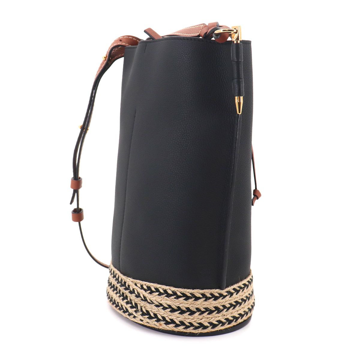 Loewe Gate Bucket Shoulder Bag Leather Black Brown — view 4