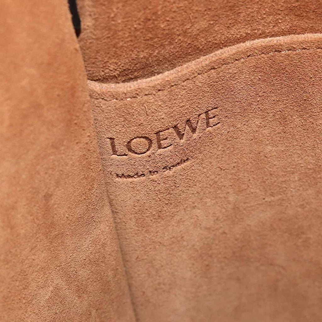 Loewe Gate Bucket Shoulder Bag Leather Black Brown — view 8