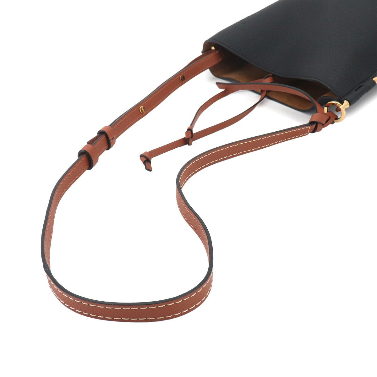 Loewe Gate Bucket Shoulder Bag Leather Black Brown — view 6