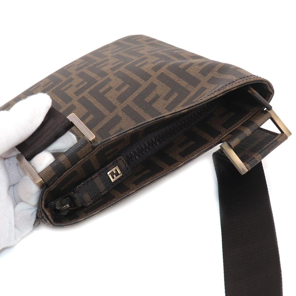 Fendi Zucca Shoulder Messenger Bag Brown Gold — view 8