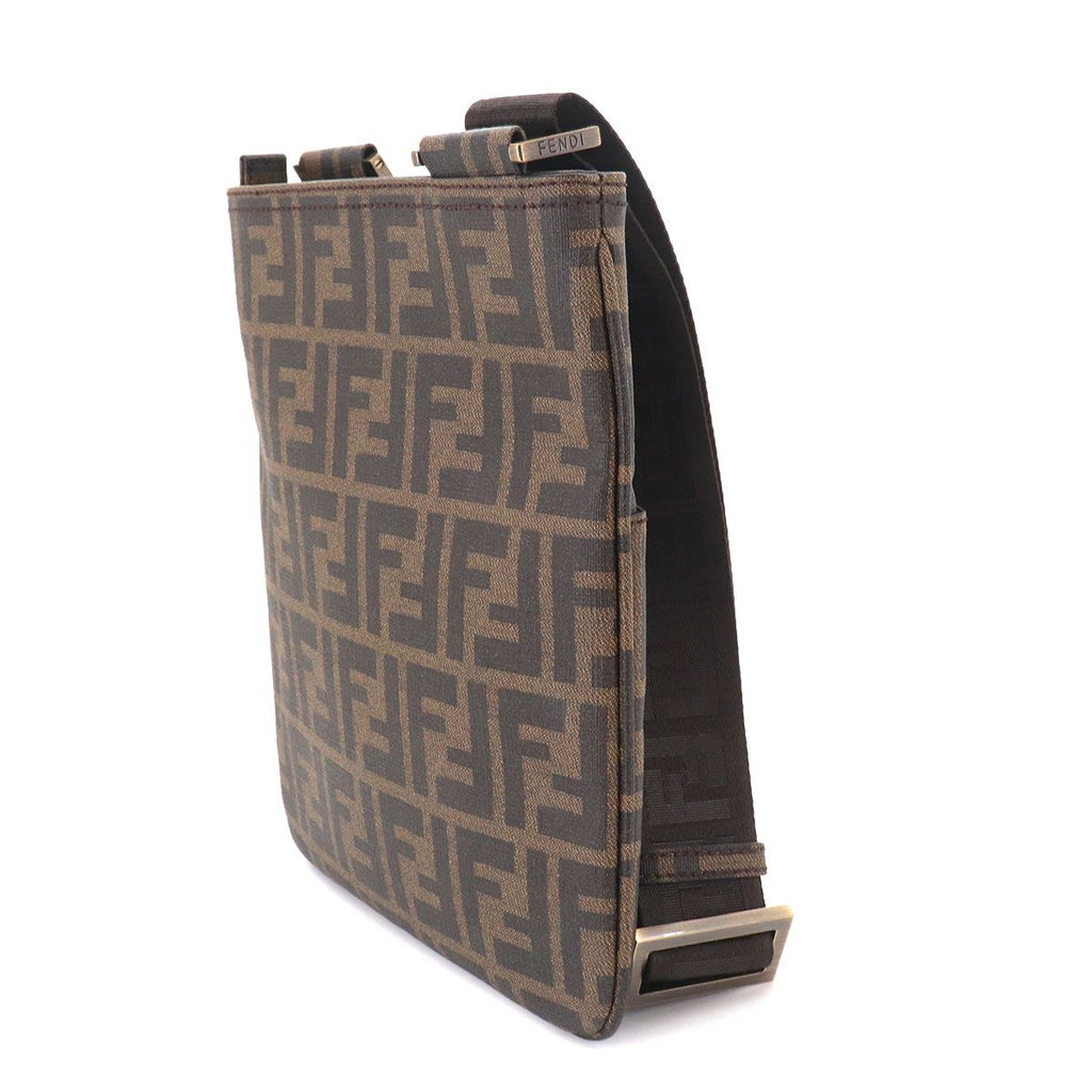 Fendi Zucca Shoulder Messenger Bag Brown Gold — view 3