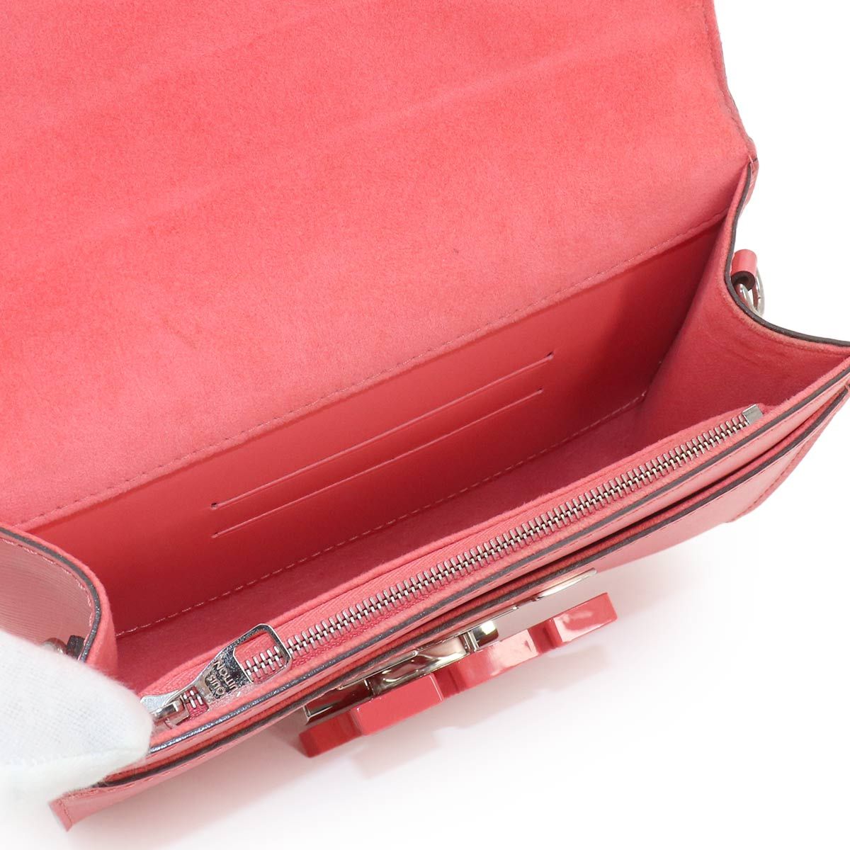 Louis Vuitton Epi Pochette PM 2-Way Shoulder Clutch Leather Corail — view 7